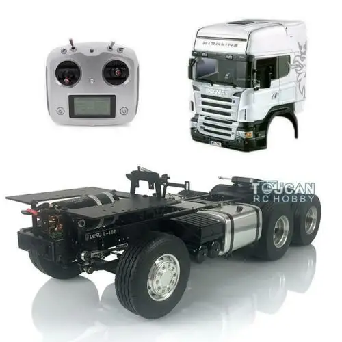 

LESU 1/14 6*4 Металлическое шасси RC трактор грузовик кабина ESC для Scania THZH0311-SMT5