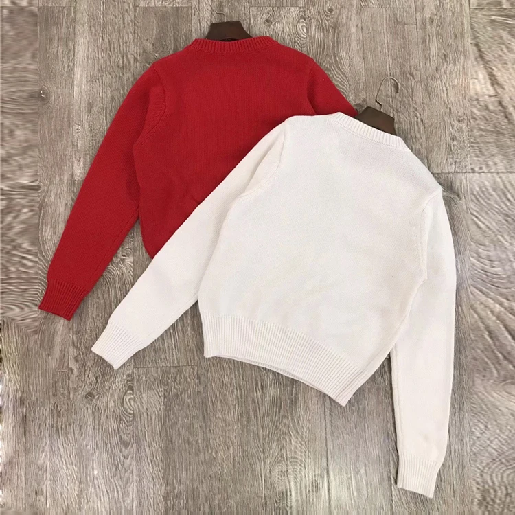Red RoosaRosee дизайнерский женский роскошный вязаный короткий свитер с бусинами и бриллиантами, Осенний Модный Топ с длинным рукавом, женская одежда