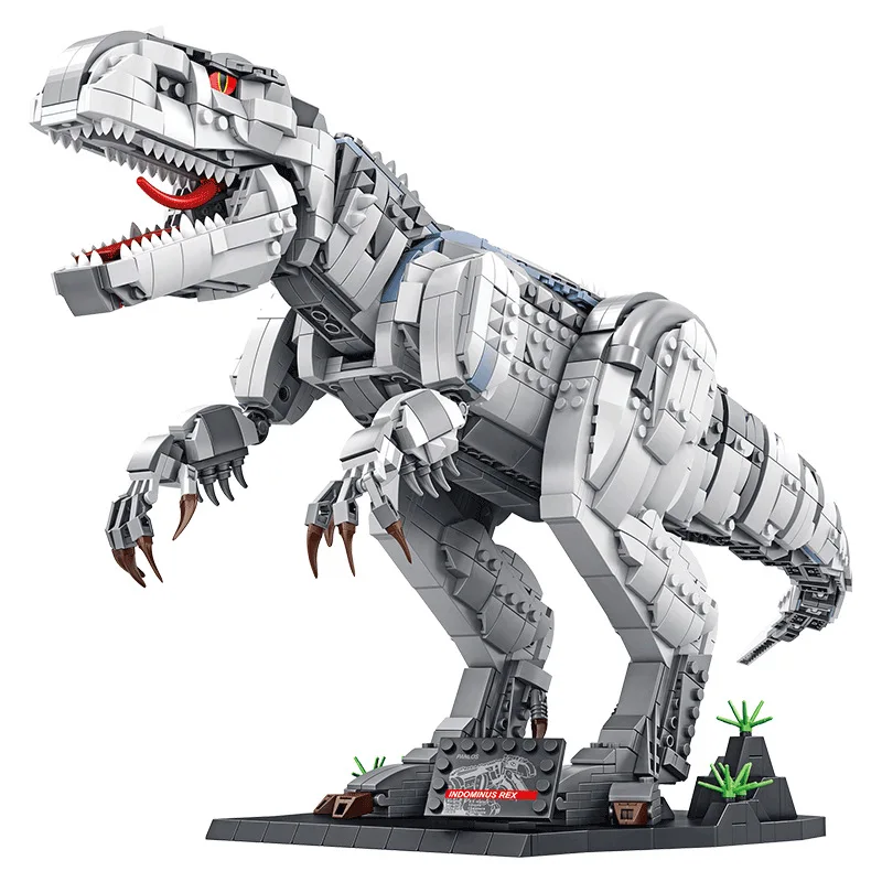 

2108 PCS 611002 New dinosaur series Creative Dinosaur:Indominus Rex Model Building Blocks Bricks Christmas Gifts for Children