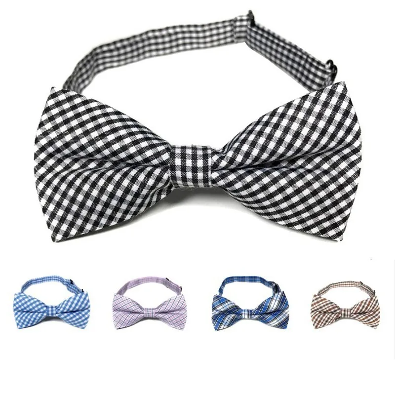 

Children Fashion Formal Cotton Bow Tie Gray Kid Classical Bowties Blue Colorful Butterfly Wedding Party Pet Bowtie Ties