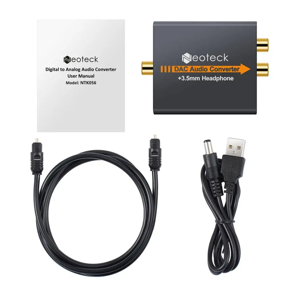 ESYNiC цифро-аналоговый аудио конвертер коаксиальный Оптический Toslink RCA к R/L аудио адаптер 3,5 мм Jack конвертер DAC