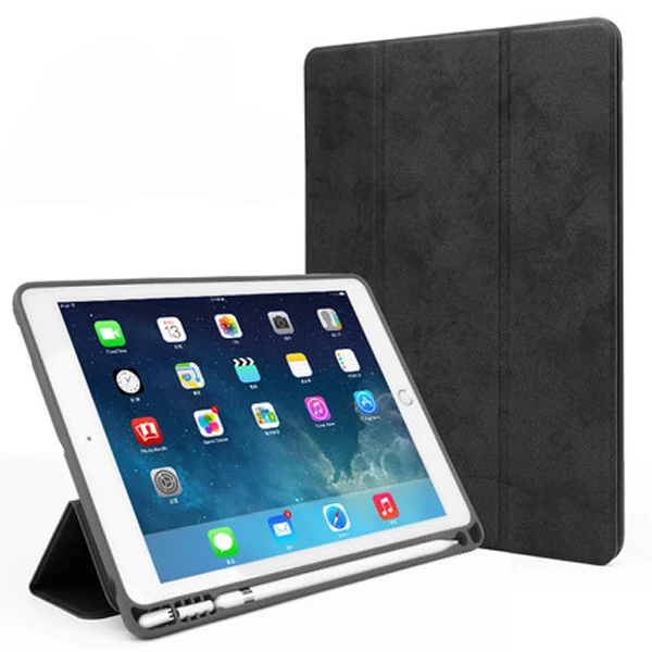 Black Для iPad 9,7 чехол для планшета 5th 6th generation для iPad 5 6 Smart wake sleep с iPad pencil holder - Цвет: Black