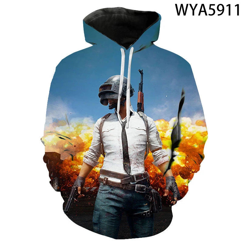 

Новые модные толстовки для мужчин и женщин, детские толстовки Pubg, пуловер с 3D принтом для мальчиков и девочек, крутая уличная одежда с длинным рукавом, топы