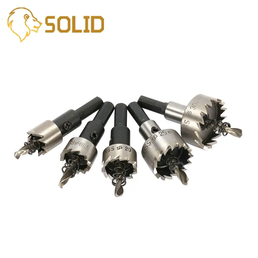 

5Pcs/Set 16-30mm HSS Drill Bit Hole Saw Set Stainless Steel Metal Alloy Drill Bits