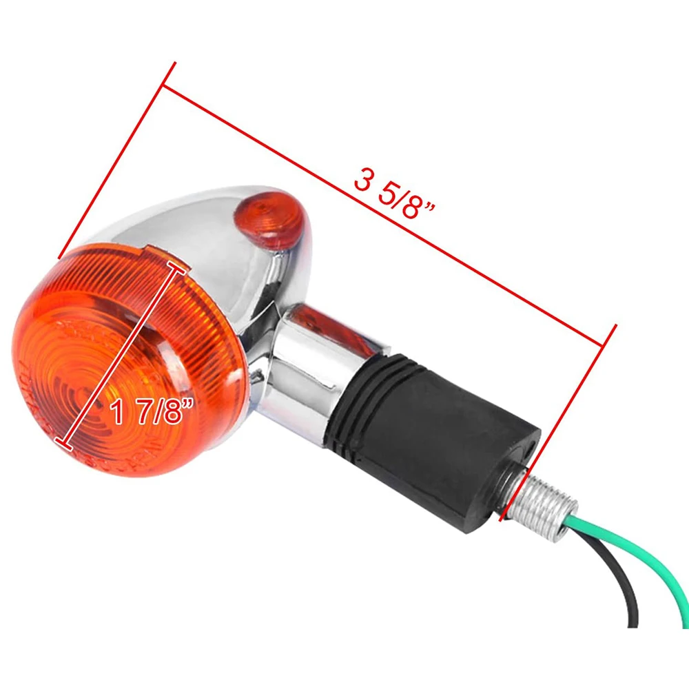 Топ 2X Универсальная пуля мотоцикл указатель поворота фонари янтарного цвета