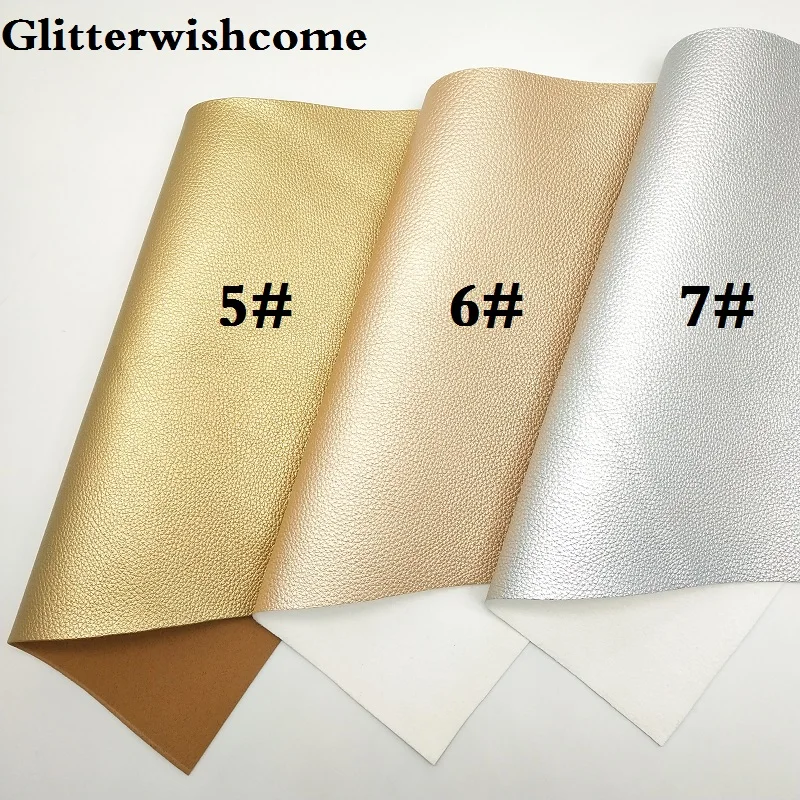 Ткань Glitterwishcome 21x29 см Размер A4 винил для бантов металлическая зернистая ткань