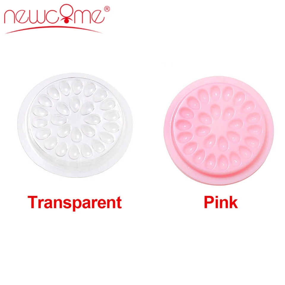 Индивидуальный клей-держатель для наращивания ресниц розовый и прозрачный в