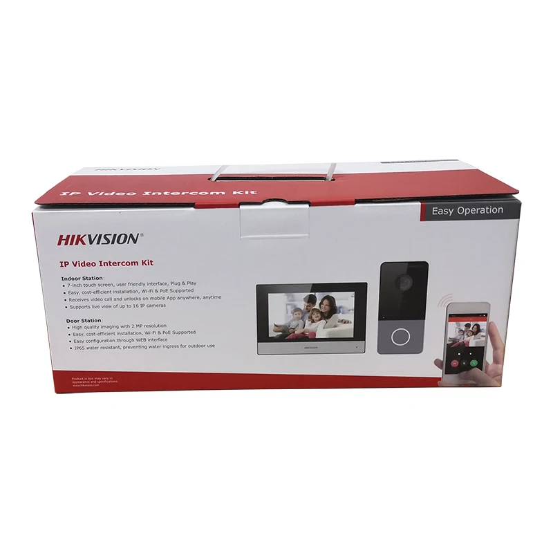 Комплект видеодомофона Hikvision DS-KIS603-P DS-KV6113-WPE1 + DS-KH6320-ruim1 стандарт POE дверной звонок
