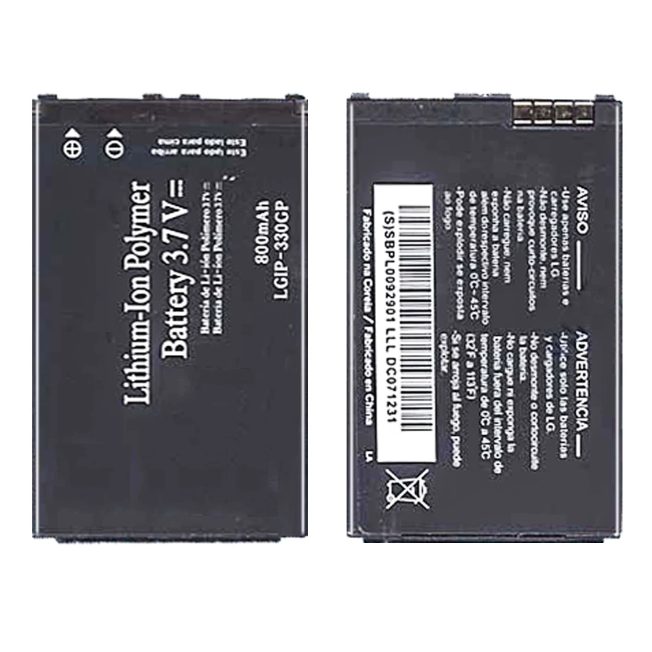 

800mAh Battery LGIP-330GP for LG GM210 KF240 KF245 KF300 KF305 KF330 KM380