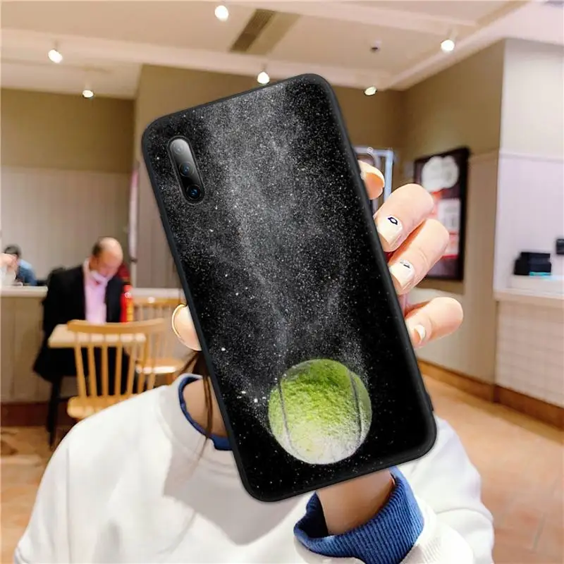 

Tennis ball movement Phone Case for redmi 5 plus 6A 7A 8A 9A note 7 8T 9S Black Soft pro max nax fundas cover