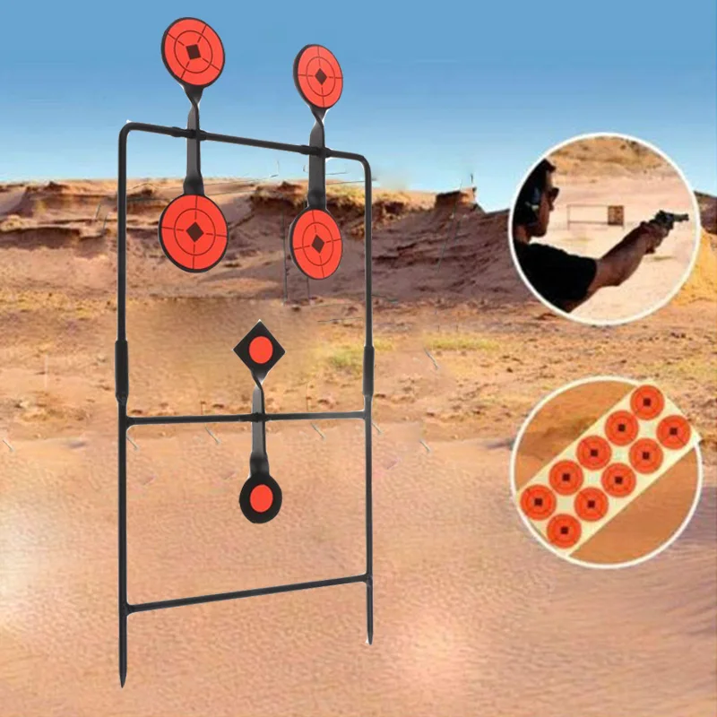 

Tactical 1/2/3/6 Resetting Targets Spinning Air Gun Rifle Shooting Metal Target Set for Hunting Playing Practice Traning
