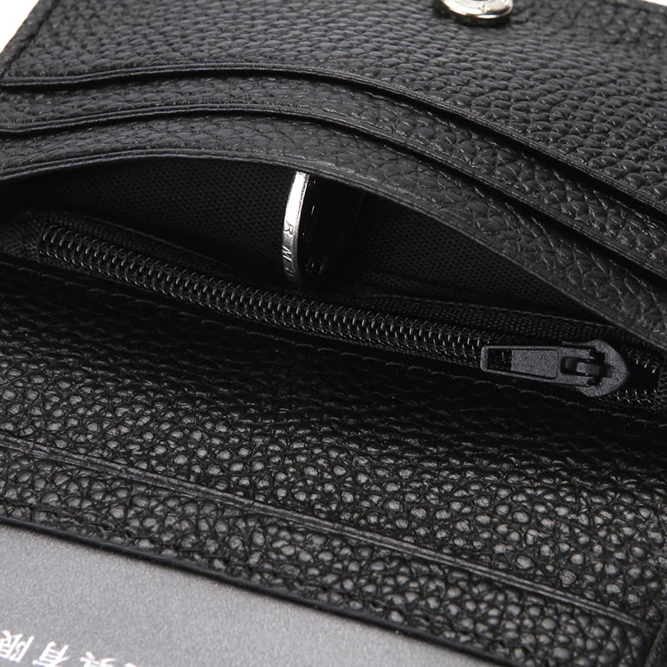 Стильный мужской горизонтальный кошелек с отделением для карт и