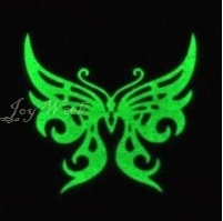 Водонепроницаемая Временная тату-наклейка светящийся Блестящий кролик якорь