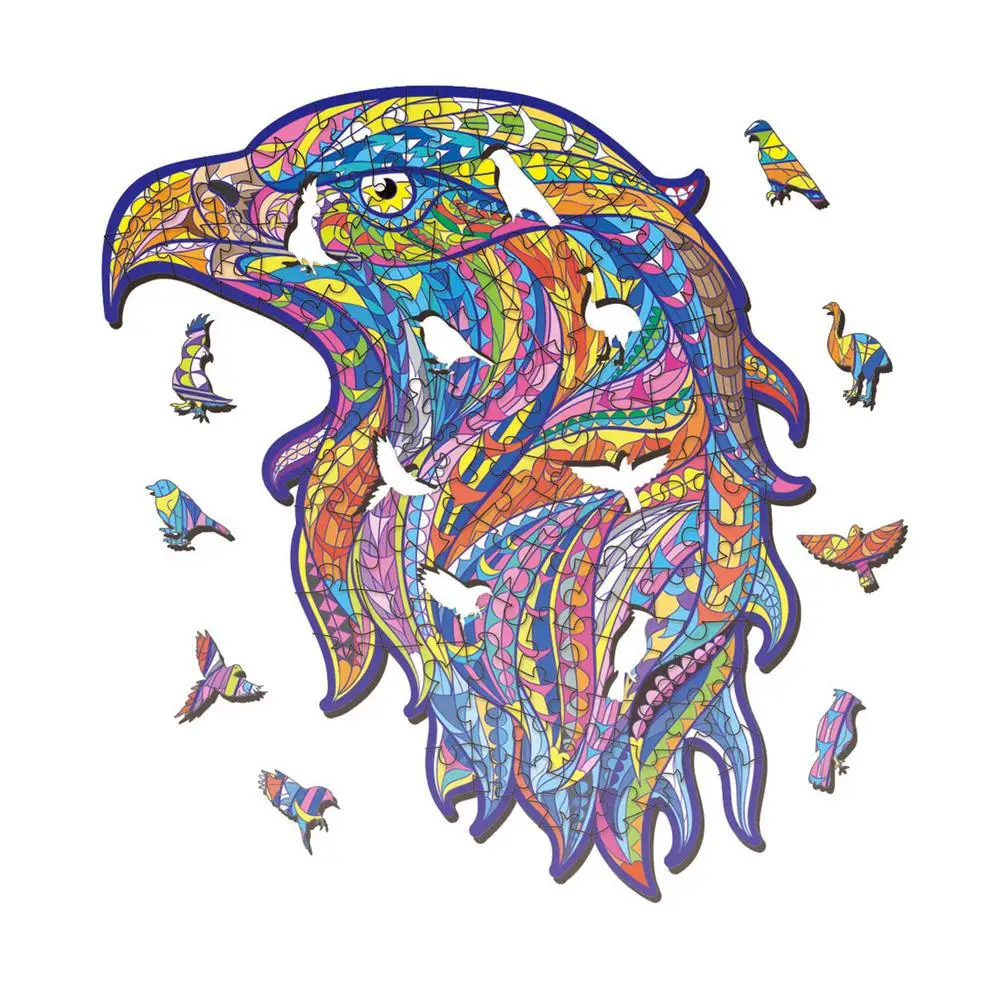 120 шт уникальные деревянные головоломки животных таинственный Орел игрушки