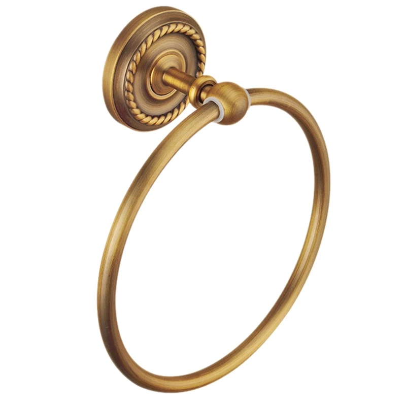 Держатель для полотенец ванной комнаты кольцо настенное круглое античное