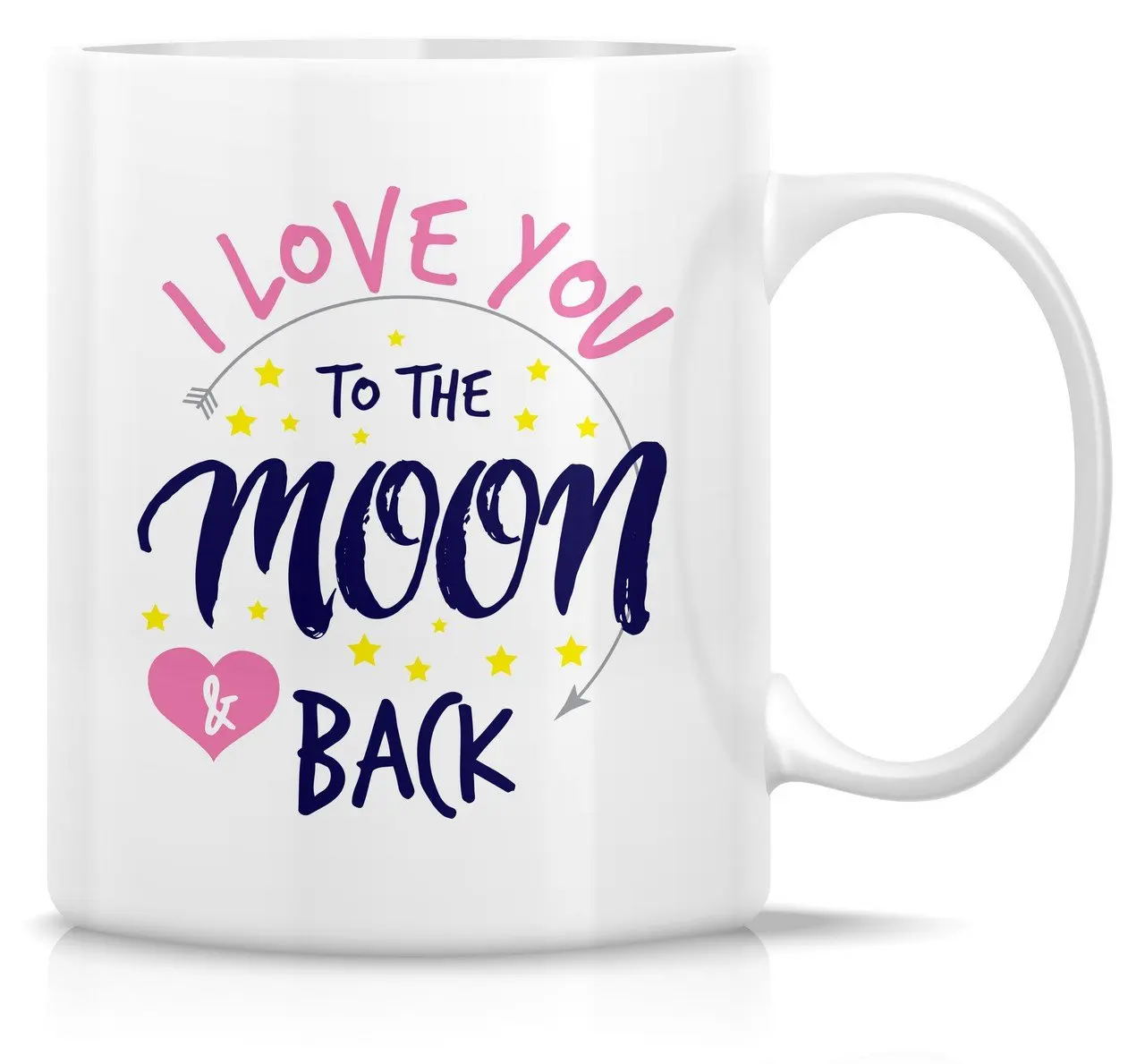 Кофейная кружка 11 унций с надписью I Love You To The Moon and Back | Дом и сад