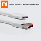 Оригинальный зарядный кабель Xiaomi 6A Turbo, быстрая зарядка, Тип C USB C Line PD 120 Вт 50 Вт макс. для Mi 10 ULTRA 11 9 8 33 Вт для K30 Pro