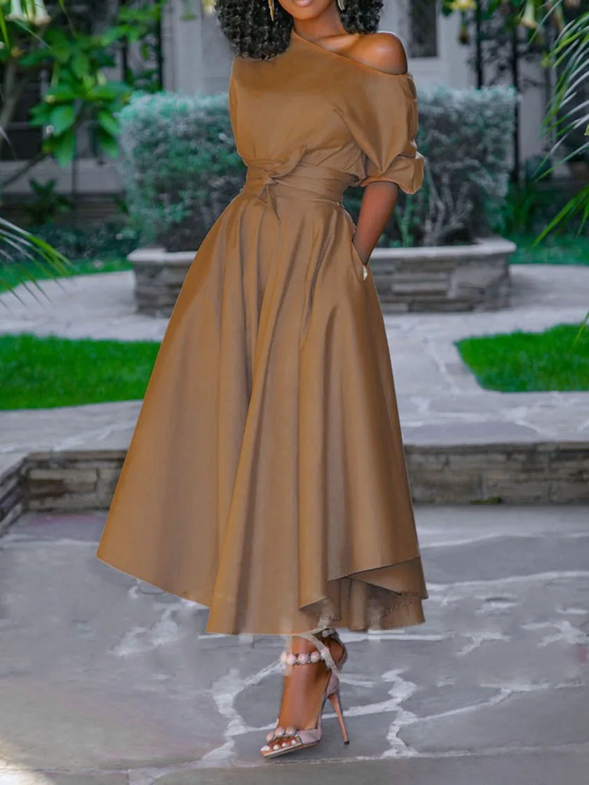 Африканское женское длинное платье одежда Дашики модное осеннее с воротником