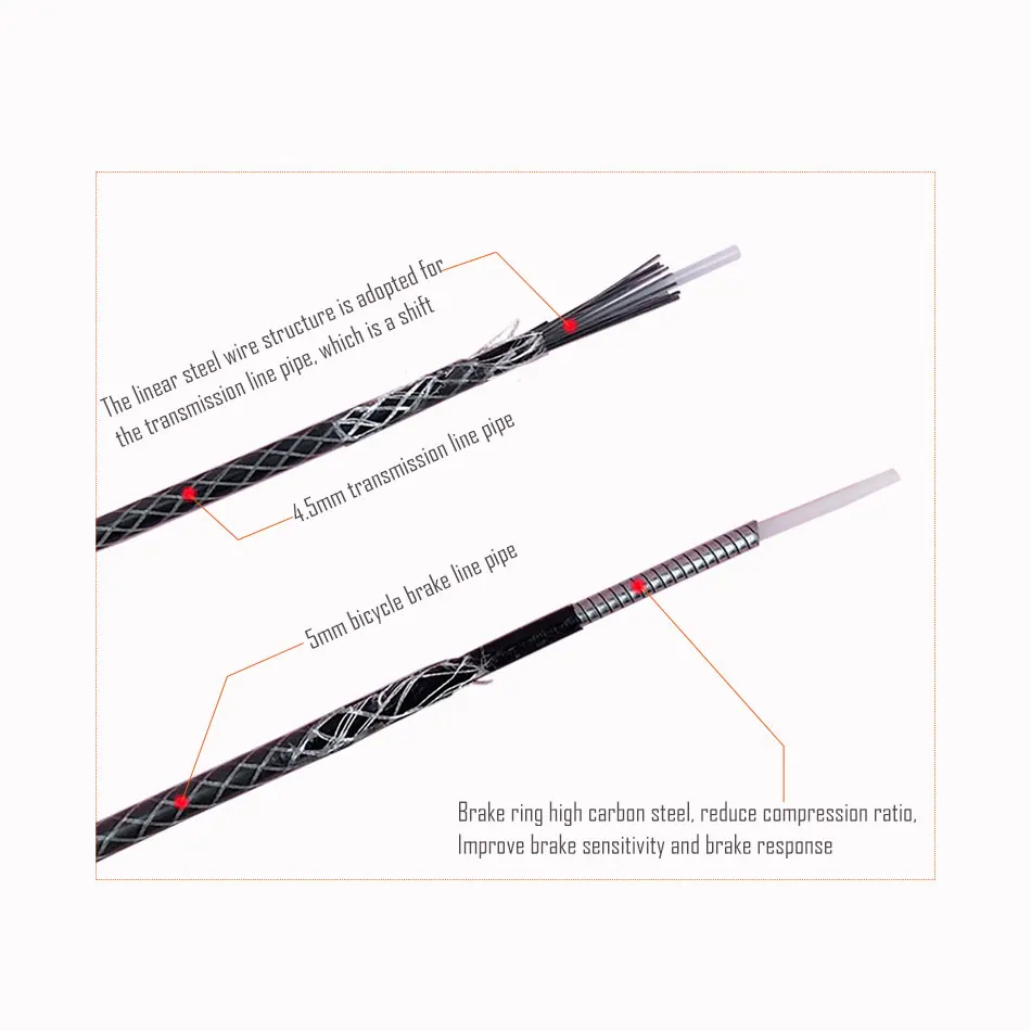 5 шоссе горный велосипед Тормозная плетеная линия Трубка Набор трубка тормозной