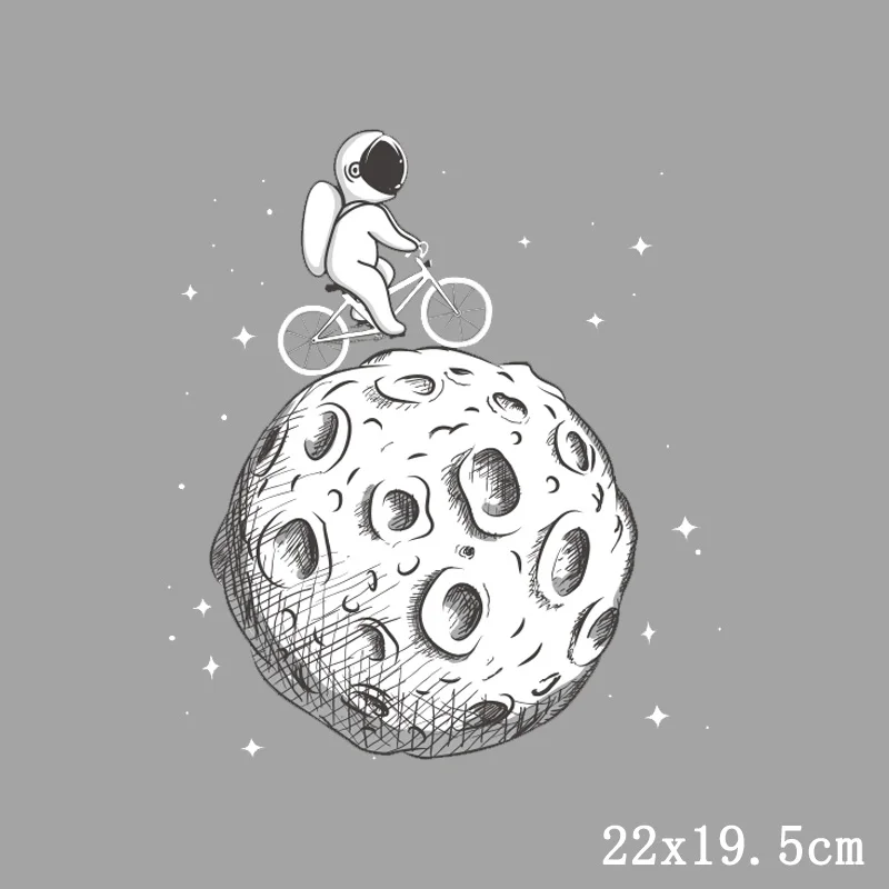 Теплопередача астронавт инопланетянин железо на перенос ПВХ Патчи для одежды