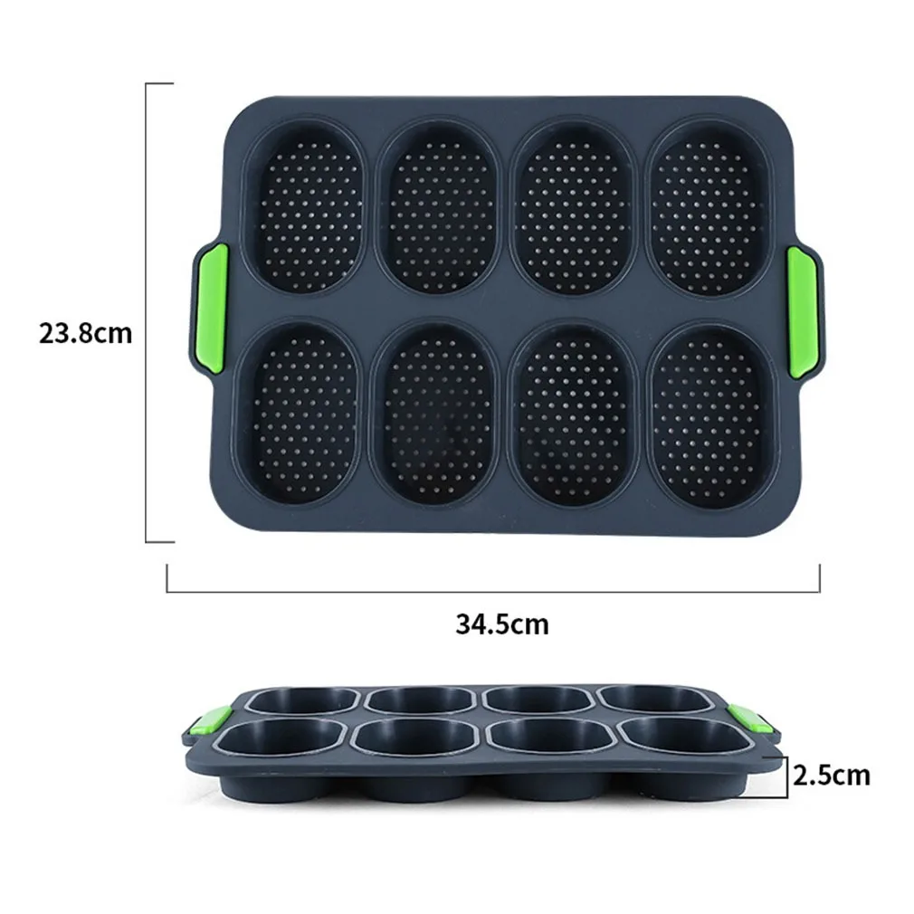 

Non-Stick Bread Mold Party DIY Mini Baguette Baking Tray Silicone Round Baker Baking Tool Baguette Pan