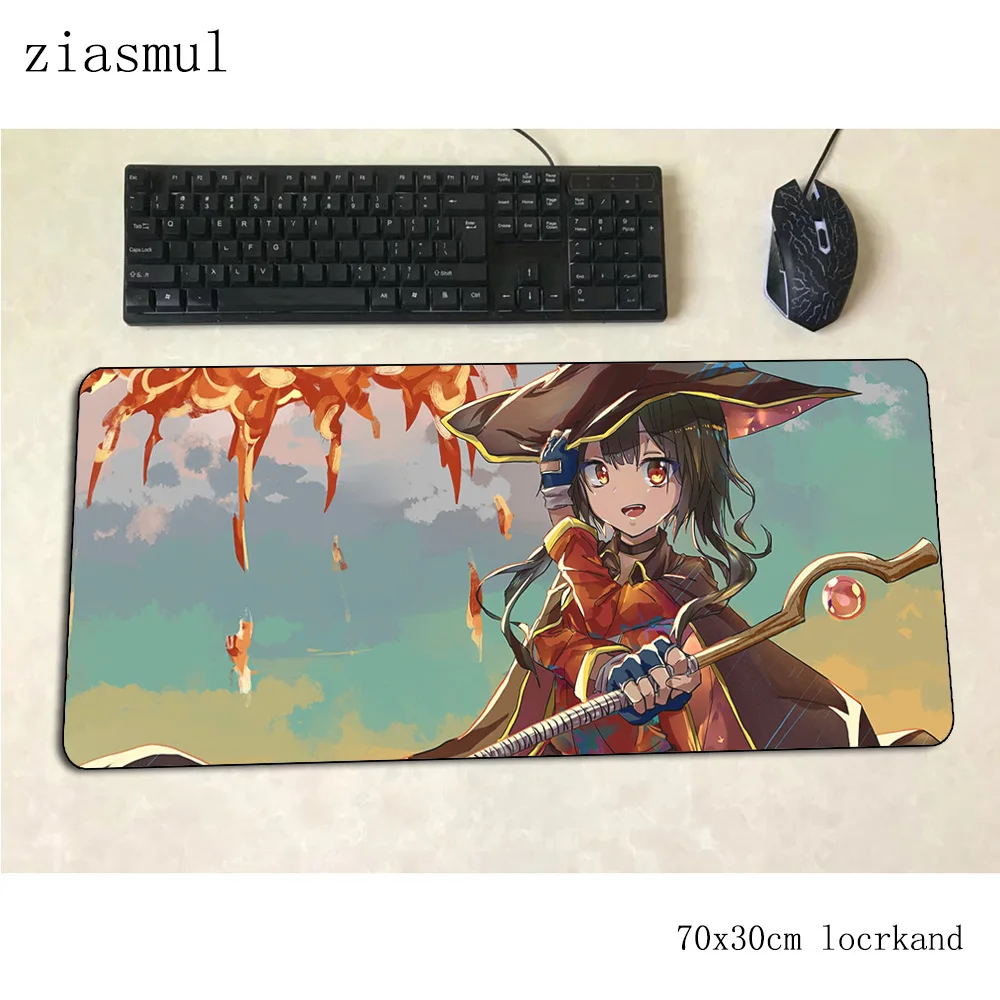 Megumin коврик для мыши геймер 70x30 см подставка для запястья игровой коврик для мыши pc notbook Настольный коврик padmouse игры Новое поступление геймерские коврики геймпад