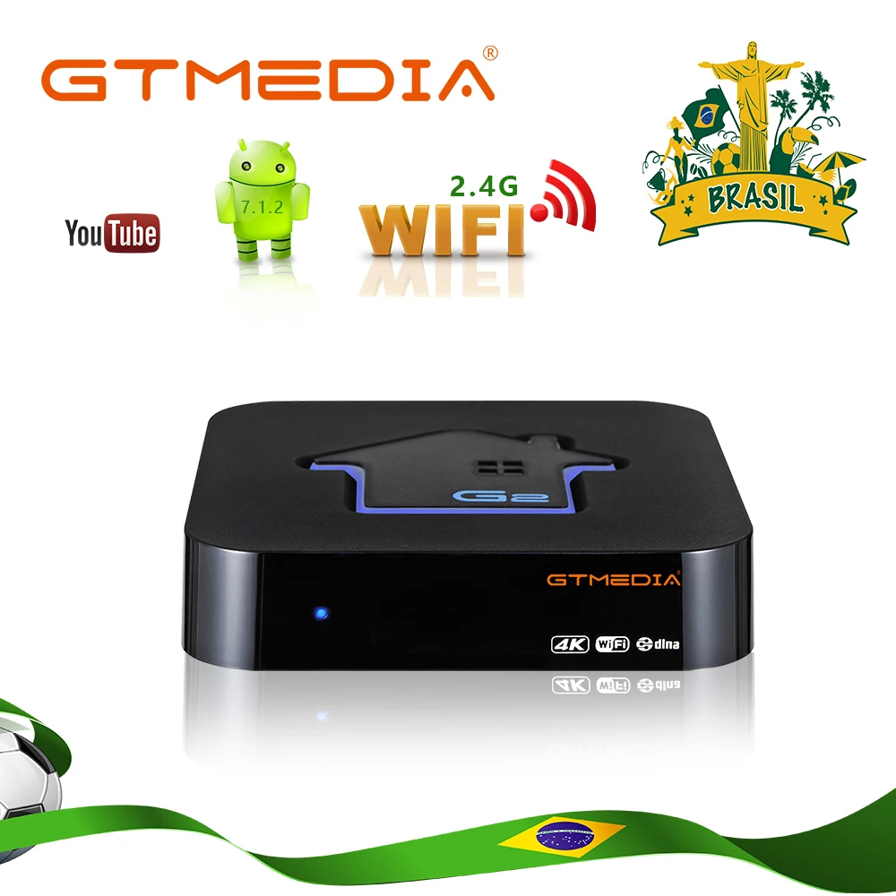 Ship from Brazil Spain GTmedia G2 Android 7.1 TV Box 2GB 16GB Built in WiFi 4K HD Set Top Support M3U GTplayer | Электроника