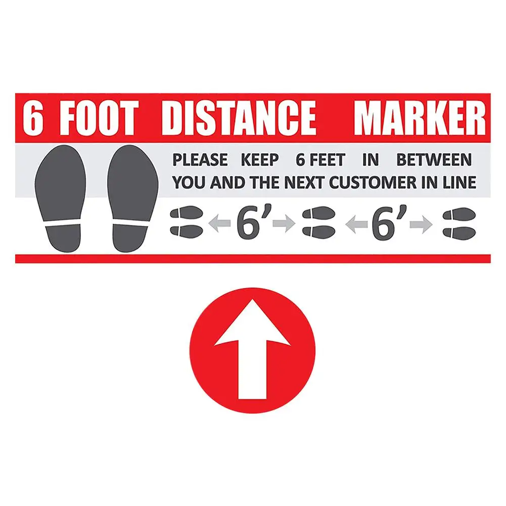 

Social Distance Floor Sign Stand Here Keep Sticker 6ft In Between Distance Marker Floor Sticker Sign Social Distance In Line
