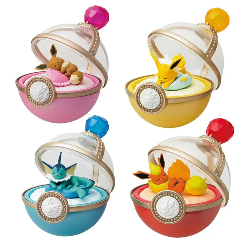 Фигурка покебола Pokemon 4 шт./компл. сон Eevee Vaporeon Jolteon Flareon Кукла Коллекция игрушек