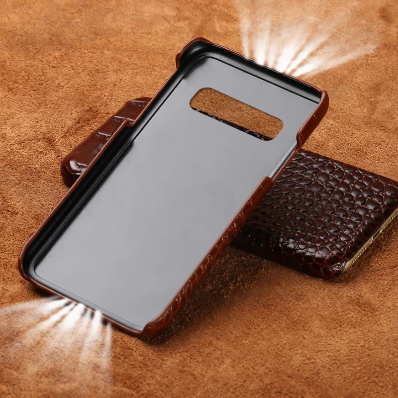 Натуральная кожа мобильный телефон чехол для Samsung Галактики S10 S10E S7 S8 S9 плюс A50 A70 A10
