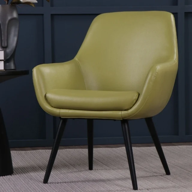 Скандинавский Диван зеленый кожаный одиночный кофейный стул современный