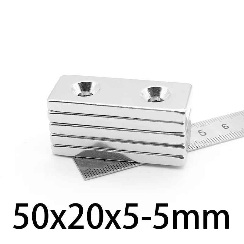 Большой лист редкоземельных магнитов 2 отверстия 5 мм Блок Постоянных Магнитов