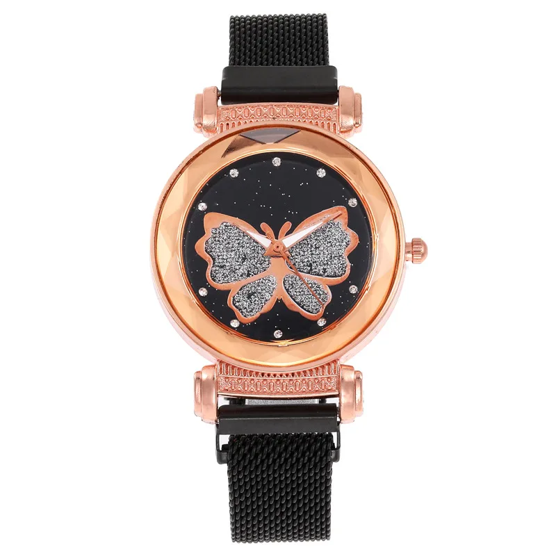 Новые модные милые бабочки точка Алмазный магнит стол девушки подарок часы -