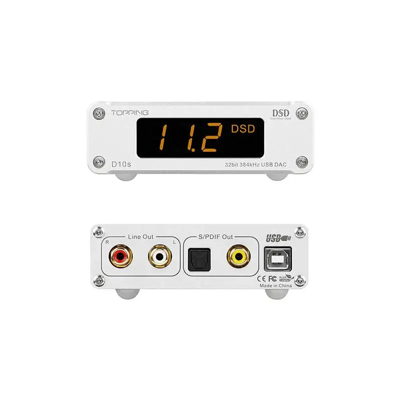 TOPPING D10S MINI USB DAC AMP CSS XMOS XU208 ES9038Q2M DSD256 PCM 384kHz Audio Amplifier Decoder D10 S | Электроника