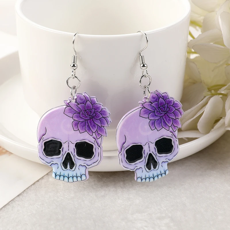 Серьги-подвески в виде змеи кота черепа 1 пара | Украшения и аксессуары