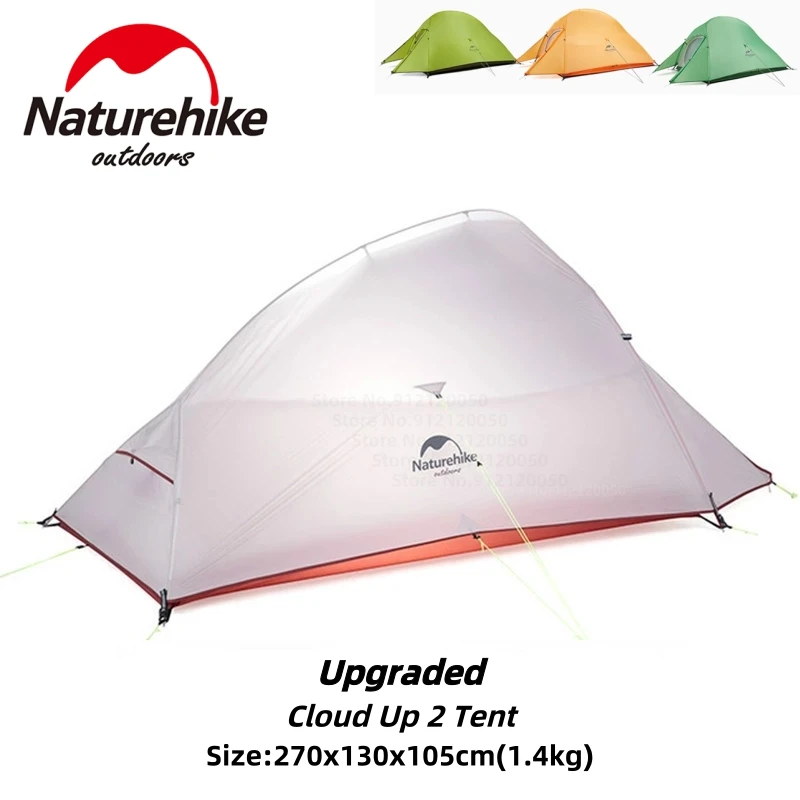 

Naturehike Outdoor Camping Tent Cloud Up 2 Ultralight 20D 210T Nylon 2 Person Camp Tents Hiking Fishing Cycling With Ground Mat