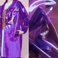 0 3mm tpu fabric purple pvc jelly plastic film diy waterproof windbreaker raincoat crystal bag clothes decor designer fabric