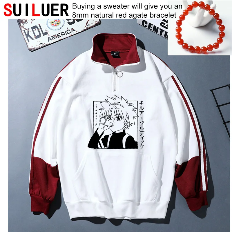 

Hot Japanese Anime Hunter X Hunter Women Men Kawaii Cartoon Sweatshirts Killua Graphic Hoodies Harajuku Unisex Pullover Oversize