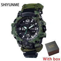 shiyunme sports military mens watch waterproof dual display quartz watches men outdoor multifunction male wristwatches relogios