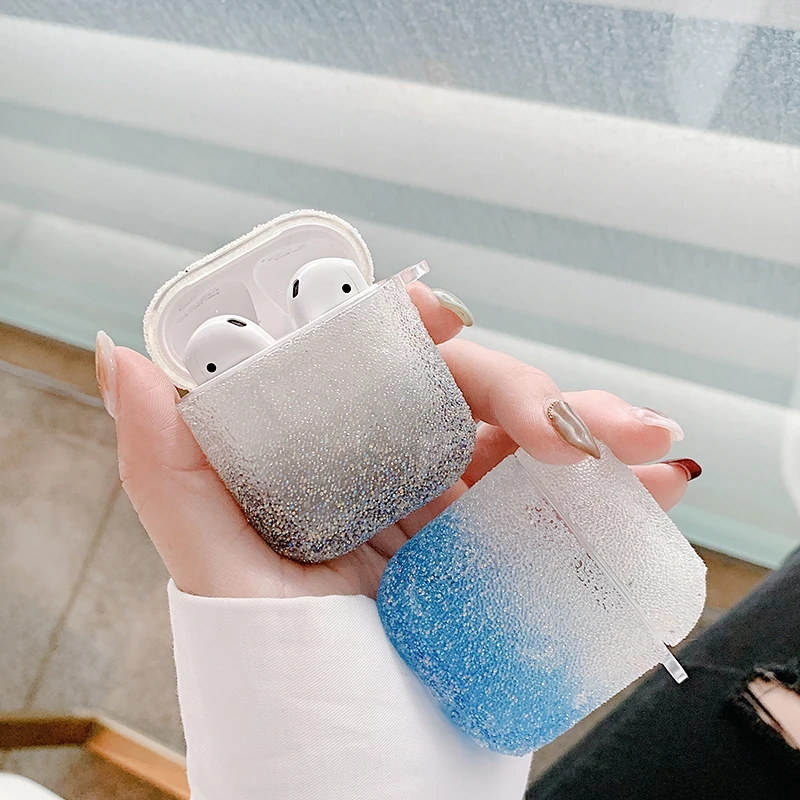 Роскошный Жесткий чехол с 3D блестящими бриллиантами для Apple Airpods 1 2 защитный