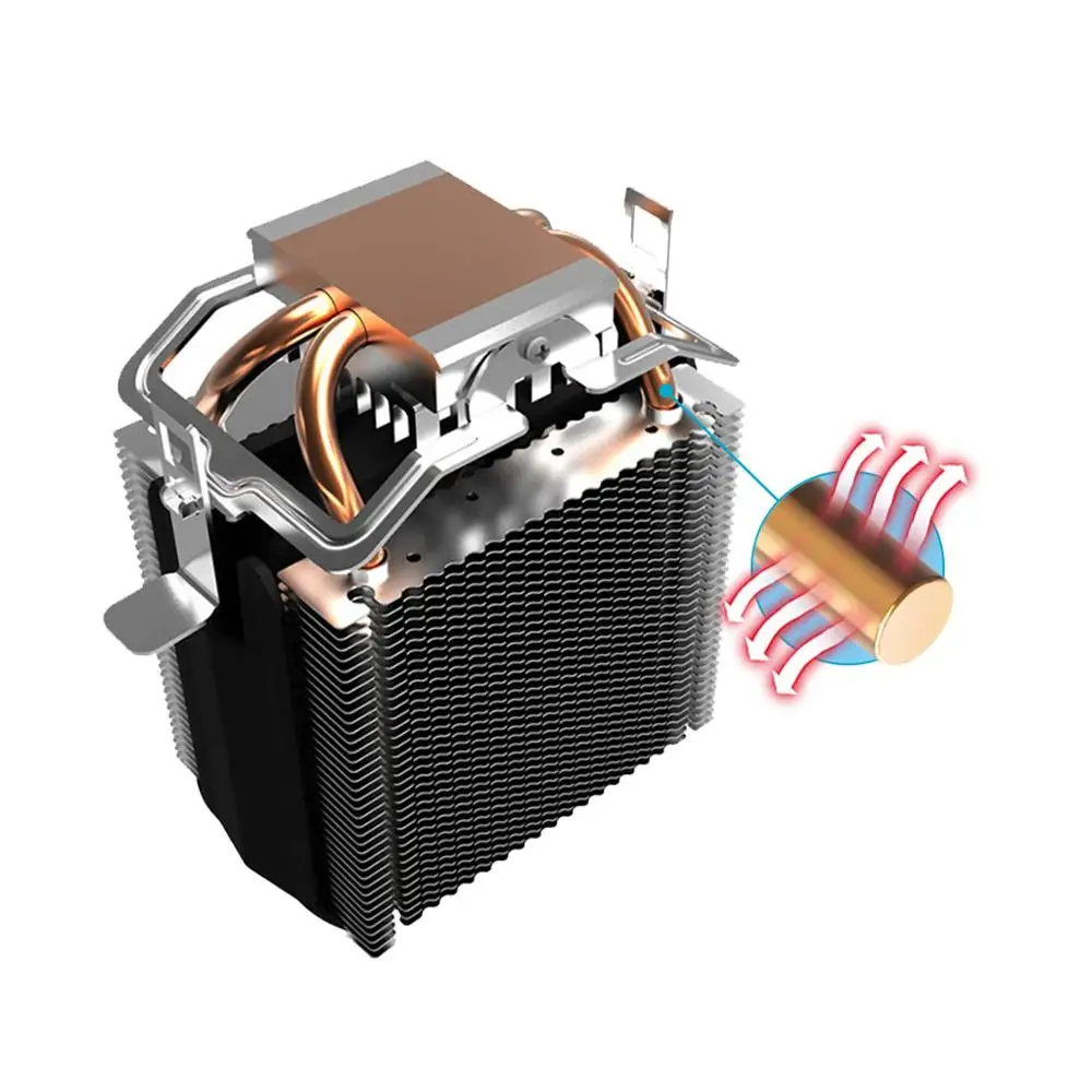 Бесшумный охлаждающий вентилятор из чистой меди с 3 разъемами для процессора LGA