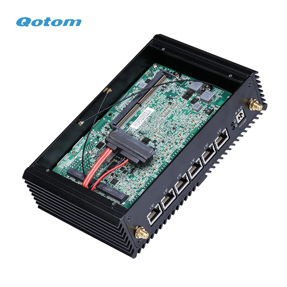 Qotom Mini PC Celeron процессор 3855U 3865U 6 LAN pfsense роутер брандмауэр Linux мини пк|Мини ПК| |