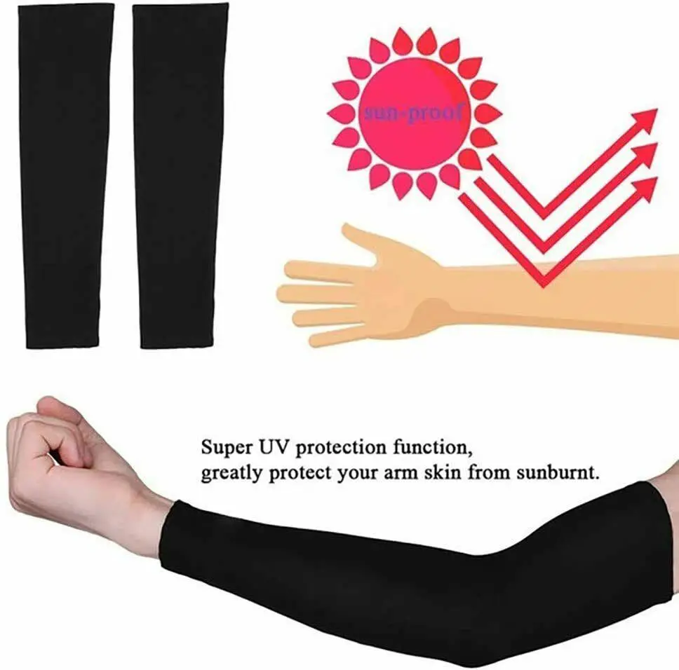 1 pair Ice Fabric Arm Sleeves Mangas Warmers Summer Sports Sun UV Protection Running Cycling Driving Reflective Sunscreen Bands |