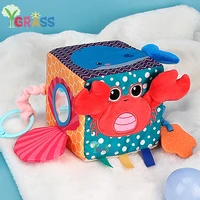 baby toy 0 12 months plush block clutch cube rattle toy multifunctional baby educational toy musical colorful stroller toy