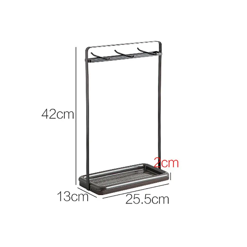 

kitchen Mesa Wrought Iron Kitchenware Hanging Rack With 6 Hooks Kitchen Tools Draining Rack With Removable Tray