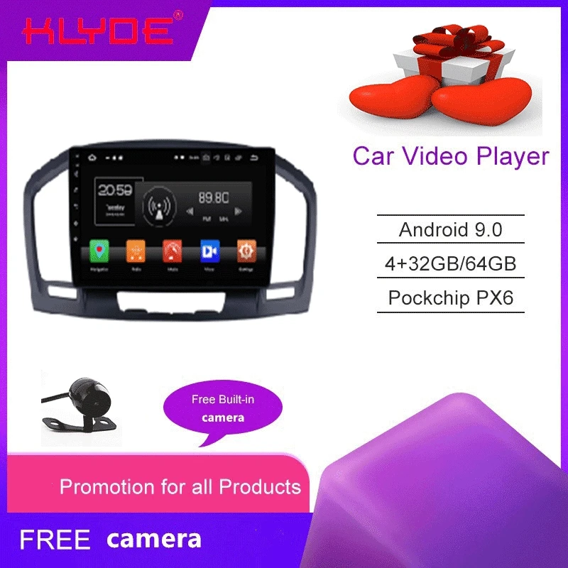 KLYDE Android 10 0 Восьмиядерный 4 Гб ОЗУ 64 ПЗУ автомобильный DVD GPS мультимедийный плеер