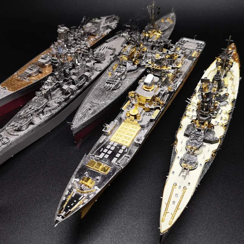 Piececool Bismarck Yamato Fuso Kongou линкор USS Missouri Black Pearl 3D металлическая сборка архитектурная