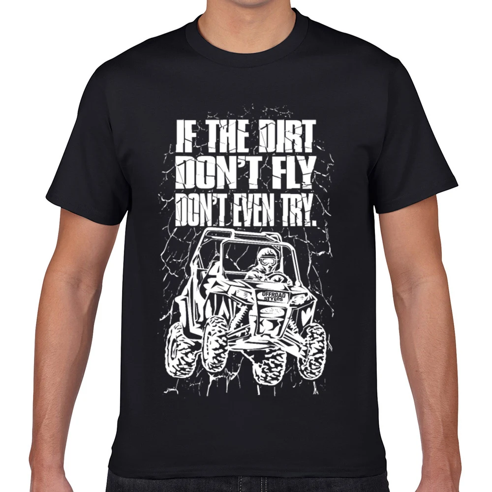 

Tops T Shirt Men utv racer dirt fly wht Sexy Harajuku Geek Custom Male Tshirt fa004