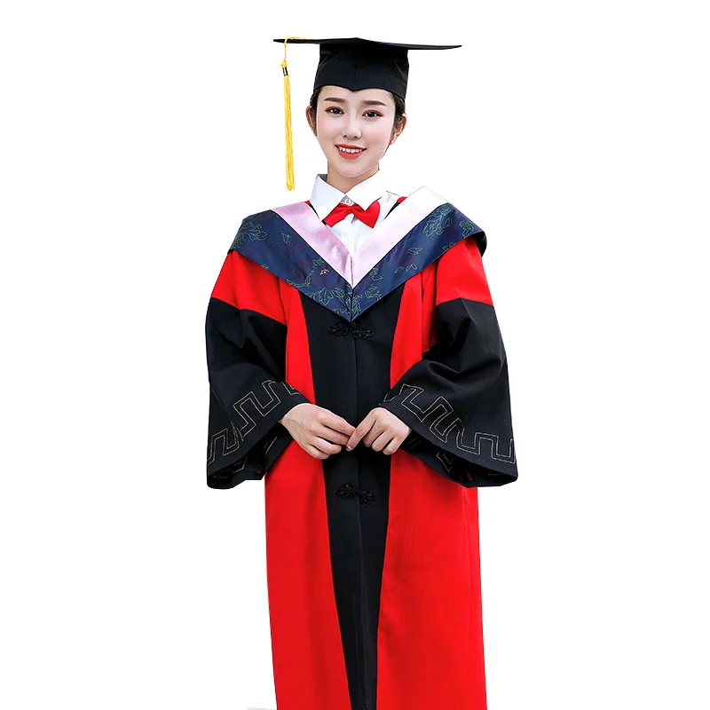 Школьная выпускная роба платье Магистр одежды университетской академической формы для взрослых выпускников бакалавра S-XL.