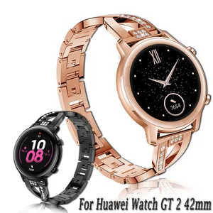 Сменный ремешок для часов Huawei Watch GT 2  Honor magic Watch 2, 42 мм, из нержавеющей стали, 20 мм, металлический браслет Aolly